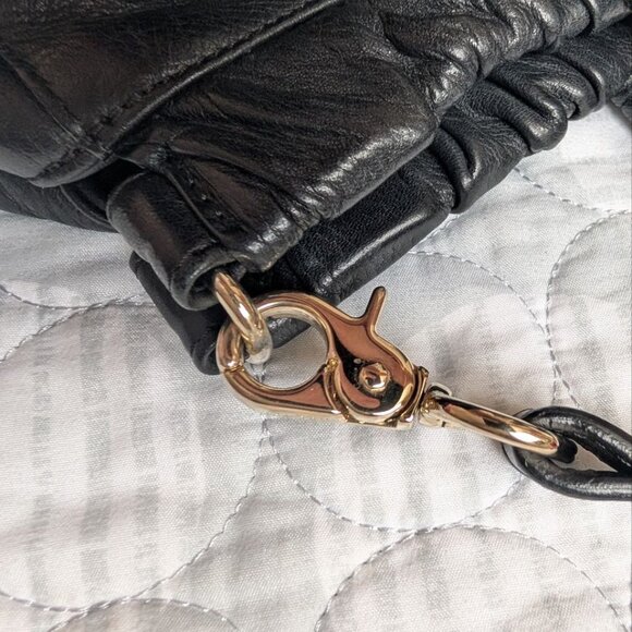 RED VALENTINO Large Bow Accent Soft Leather Satchel Bag Purse Handbag - Picture 9 of 16